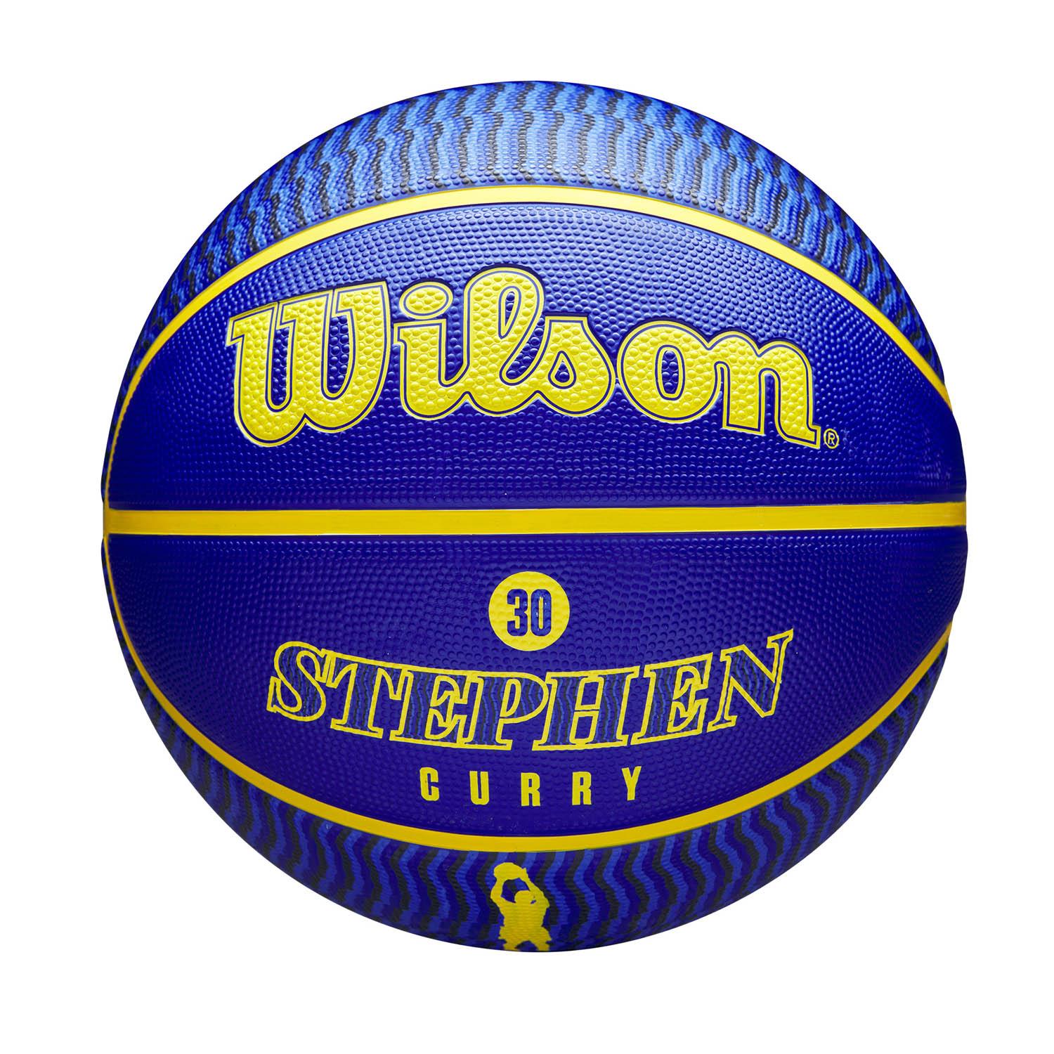 Wilson Basketball NBA PLAYER ICON OUTDOOR CURRY (Size 7 Player Icon Outdoor Curry) Men's WZ4006101XB7 Size 7 / Approx. 24.5cm Diameter BLUE/YELLOW
