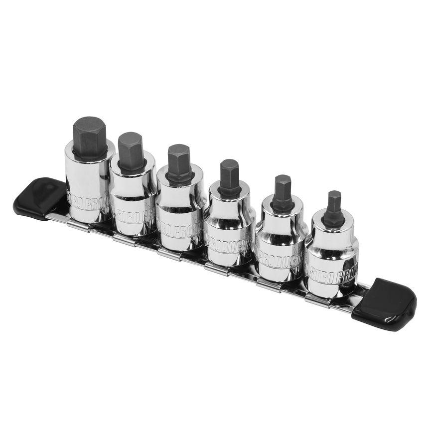 AP 3/8DR Bit Socket Short Head HEX Set (6-Piece) | Socket Bit Bit Socket Hexagon Short Set