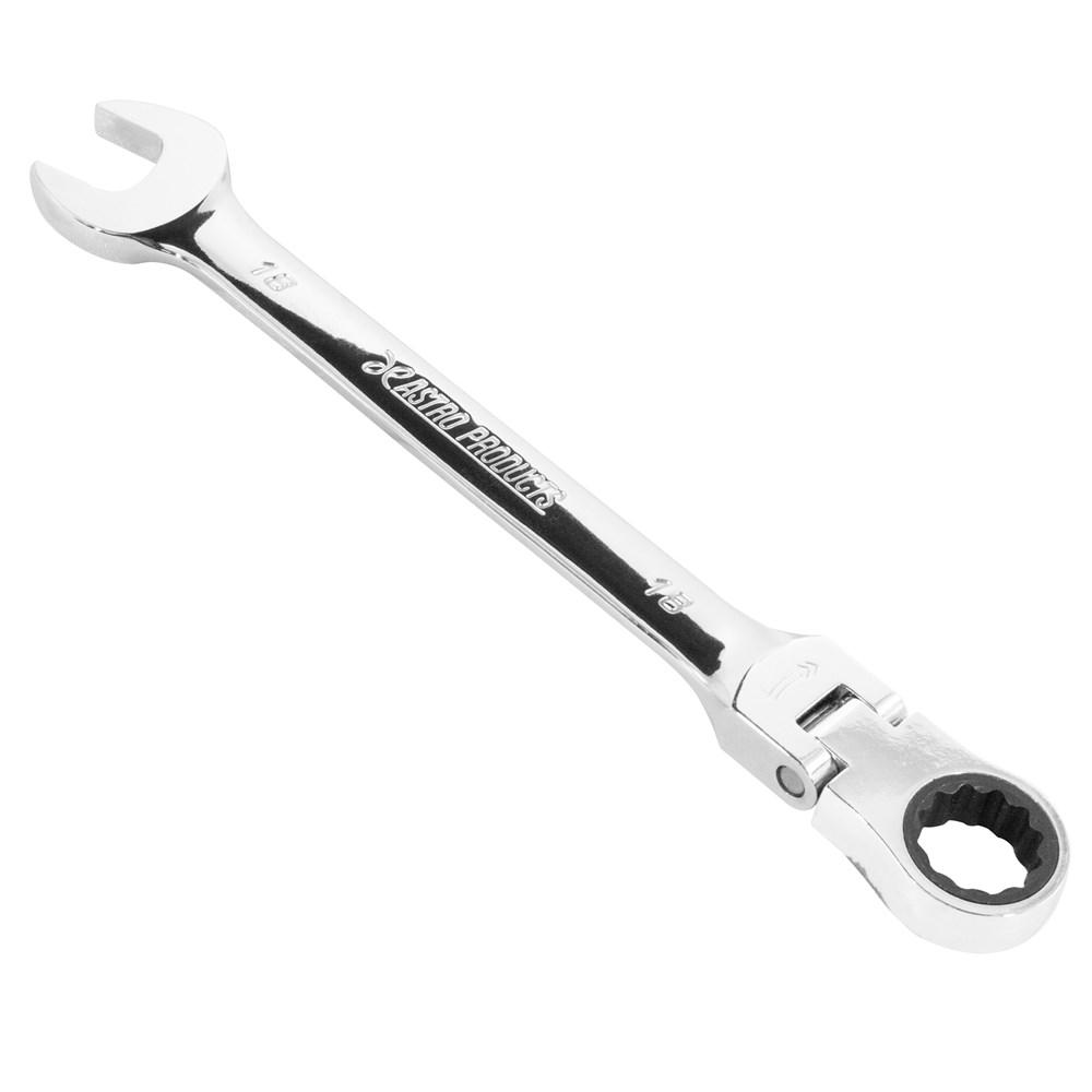 Astro Products Flex Ratchet Combination Wrench 18mm | Wrench Ratchet Combination Wrench Spanner Gear Wrench Gear Final Tightening Temporary Tightening Flex Swivel 72-Point Maintenance DIY Repair Construction Inspection