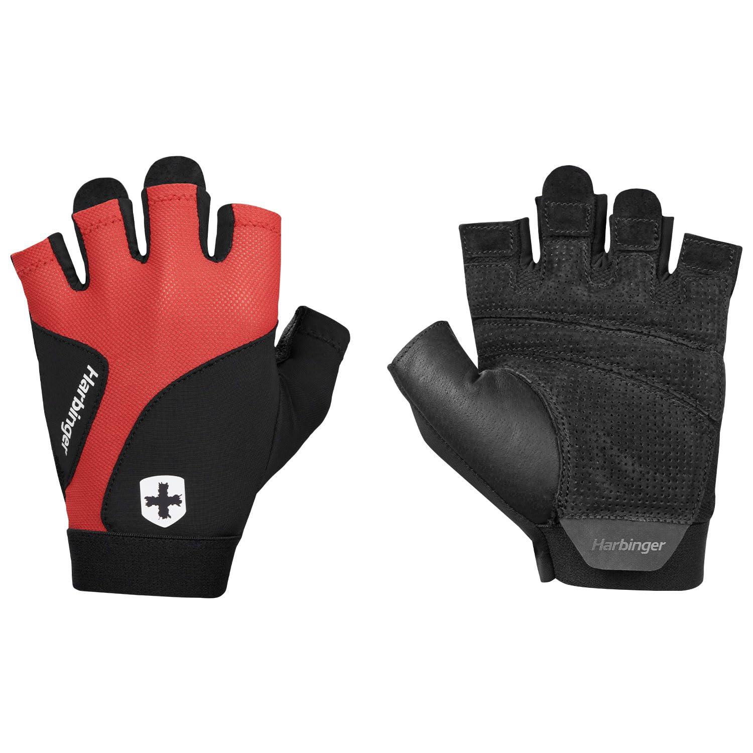 Harbinger Training Gloves for Strength Training and Fitness FlexFit Gloves 2.0 Red M (Wrist Circumference: 19-20.3cm) 22266