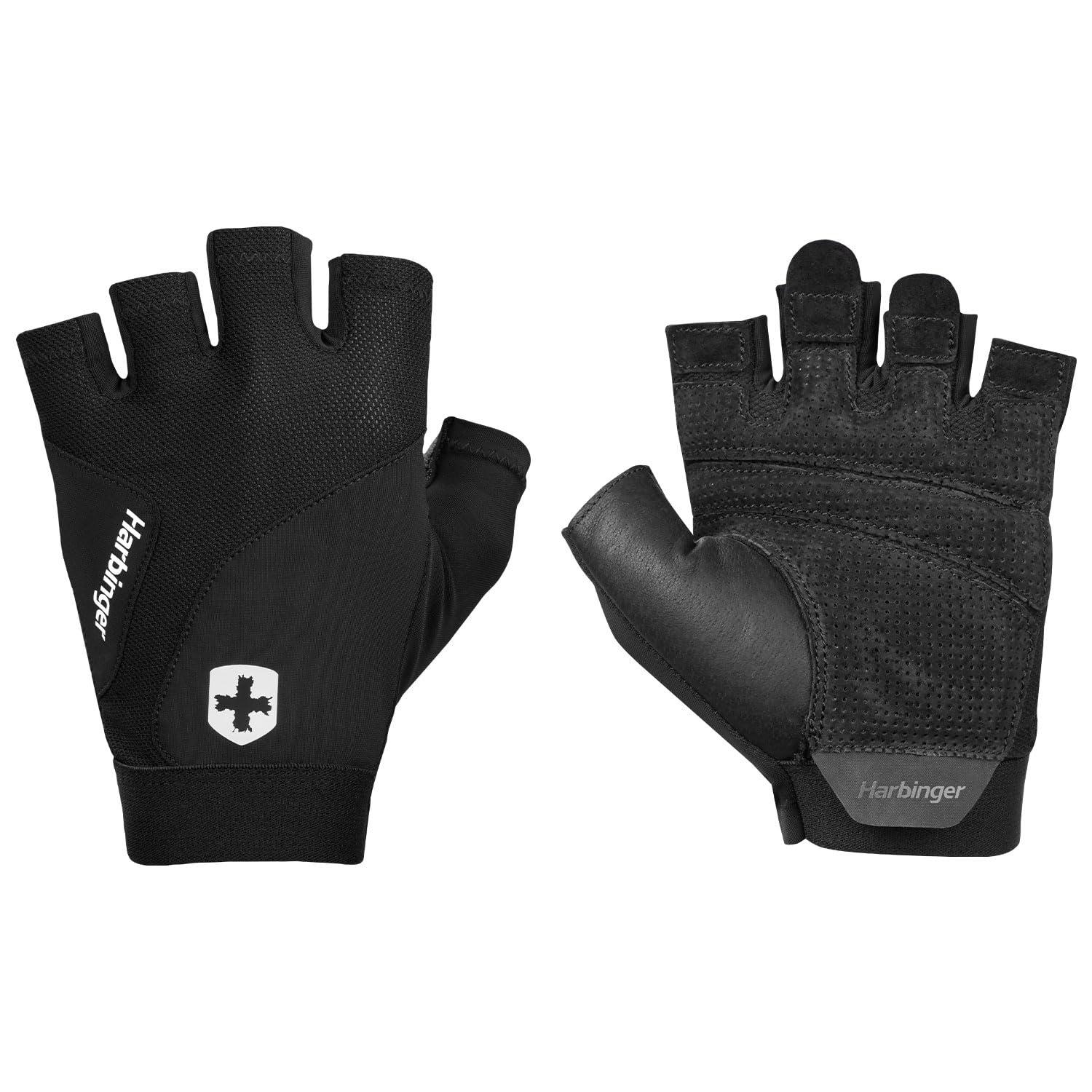 Harbinger Training Gloves for Strength Training and Fitness FlexFit Gloves 2.0 Black XS (Wrist Circumference: 16.5-17.8cm) 222435