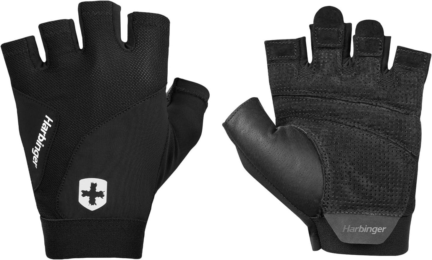 Harbinger Training Gloves for Strength Training and Fitness FlexFit Gloves 2.0 Black S (Wrist Circumference: 17.8-19cm) 222436