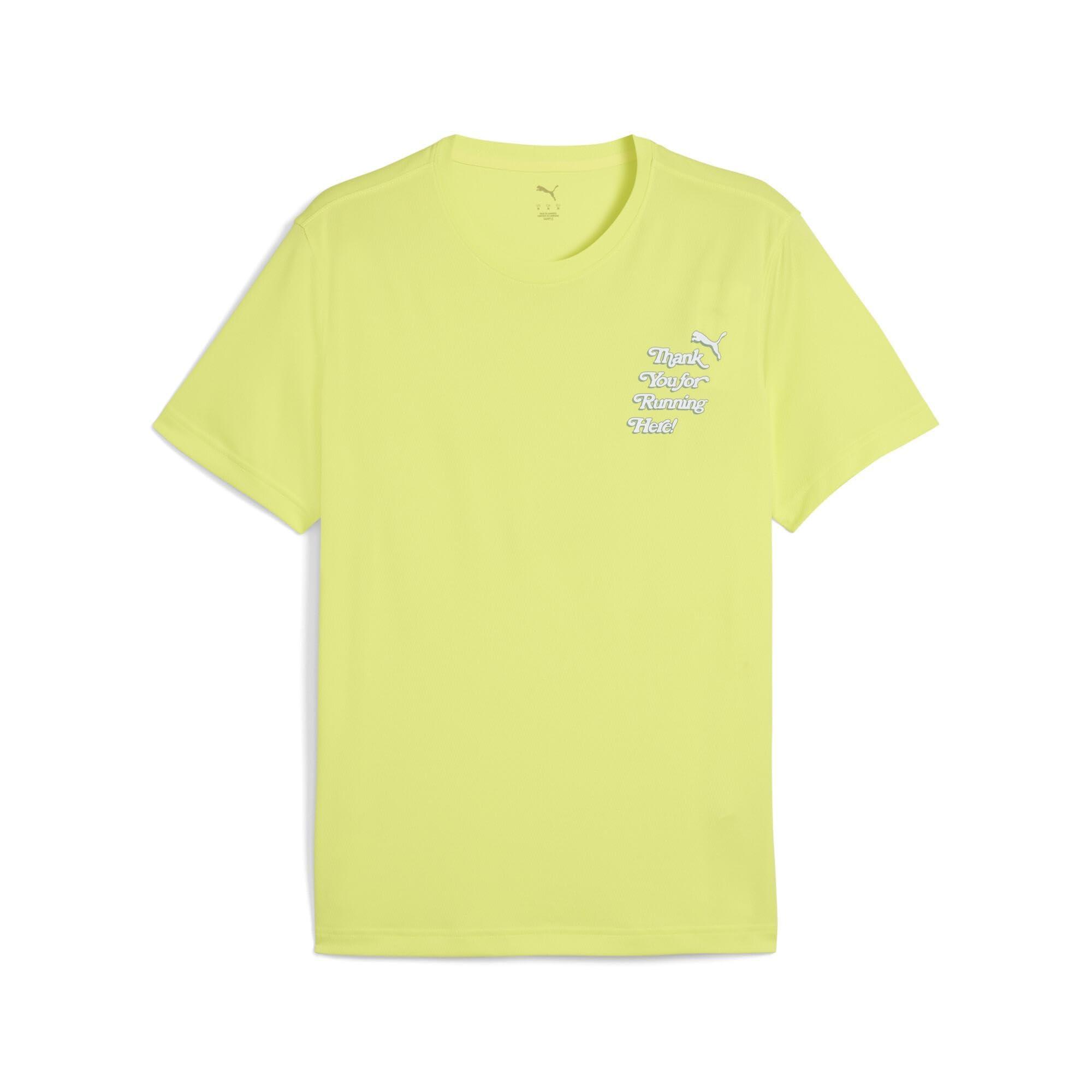 [PUMA] Sporty Graphics Running Slogan T-Shirt Men's 527226 Spring/Summer 2025 Color Lemon Sherbet (39)