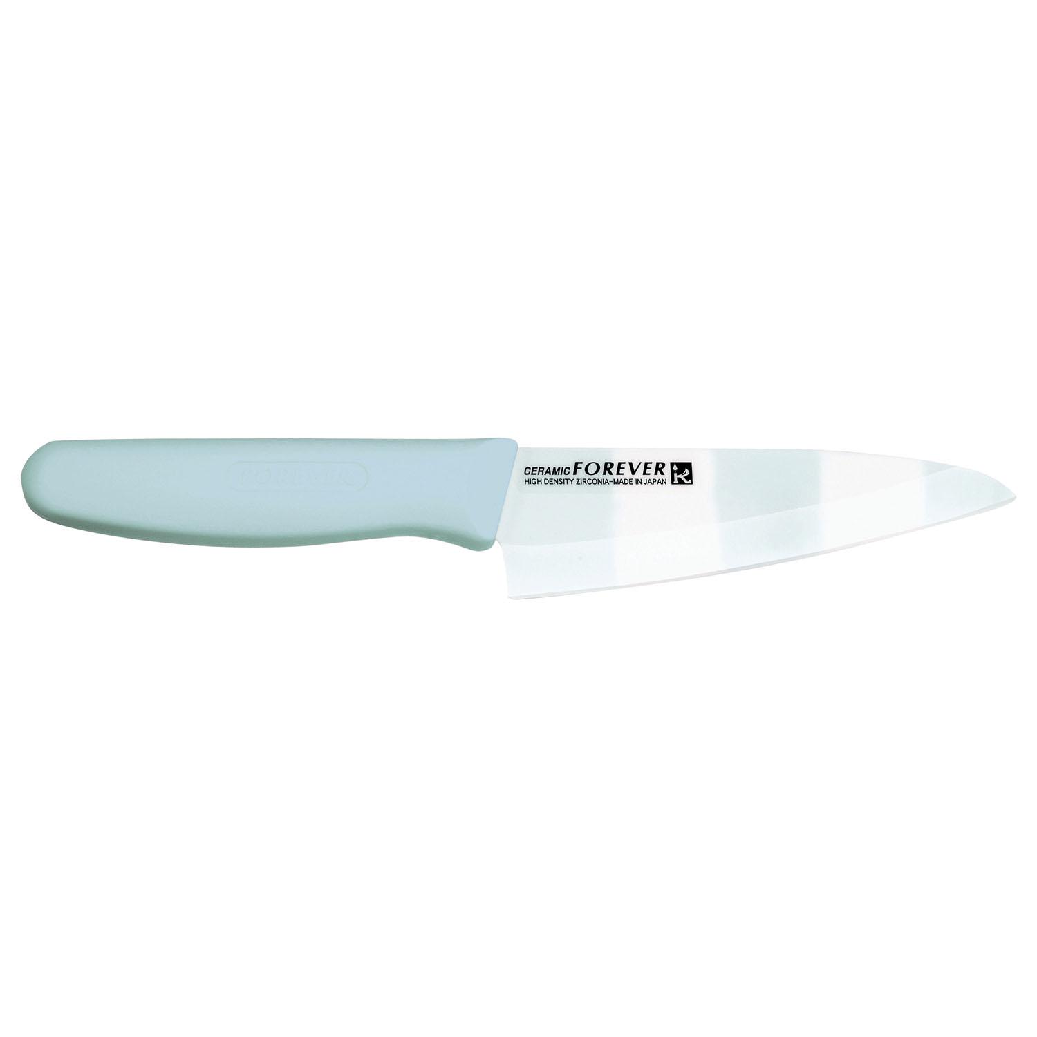 Forever Silver Antibacterial Color Ceramic Knife 140mm KC-14GG・Green Stripes × Green