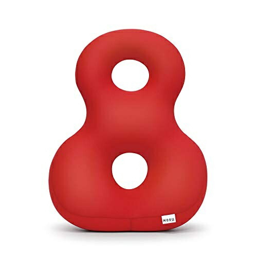 MOGU Back Support Cushion Made in Japan The Bead Cushion Your Body Craves Resistant to Flattening Powder Beads Used Small Size (Approx. 35x45x12cm) Red Back Support Lower Back Pain Relief Support S-Shaped Back & Lower Back Office Car Chair