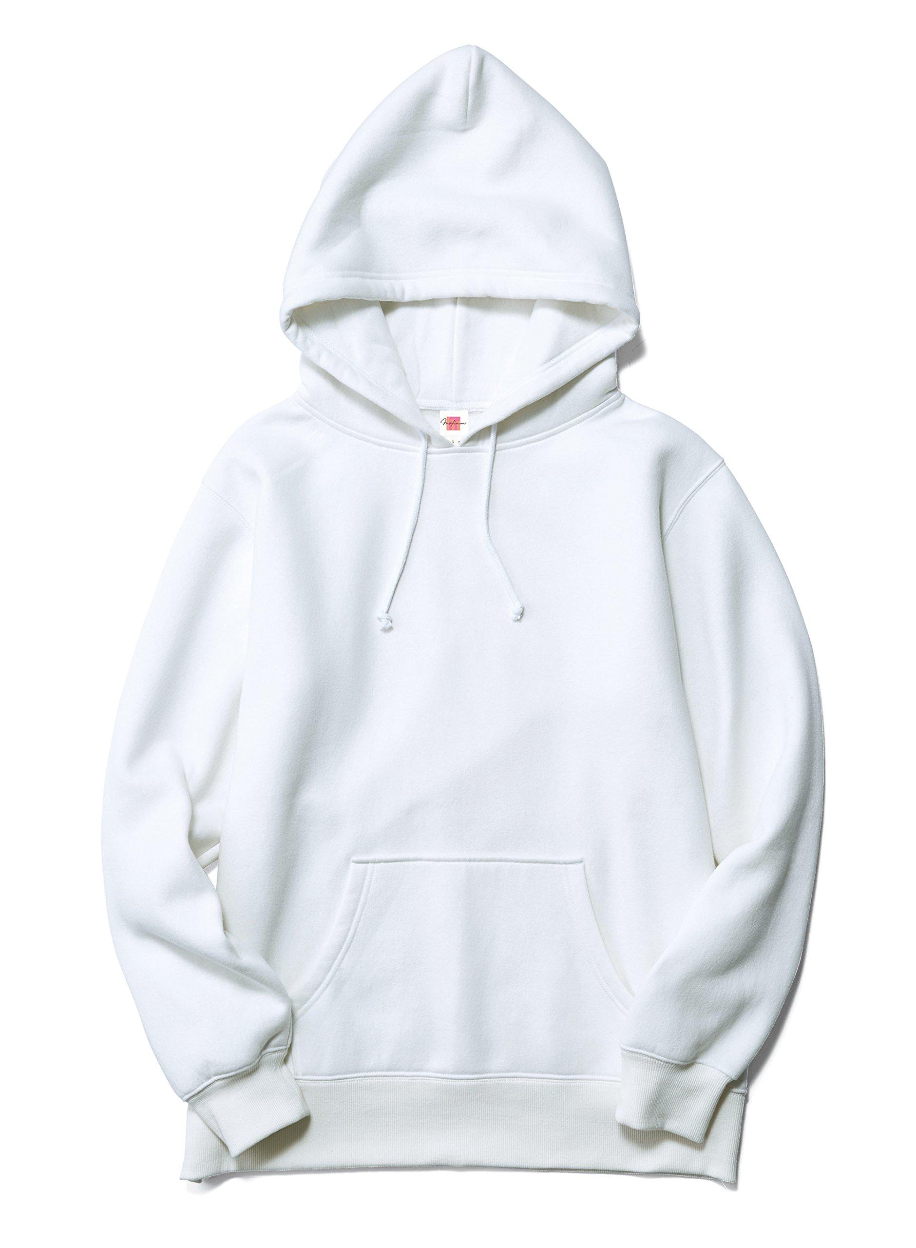 [Bonmax] Hooded Sweatshirt 10oz Pullover Hoodie Men's White Japan L (Equivalent to Japanese size L)