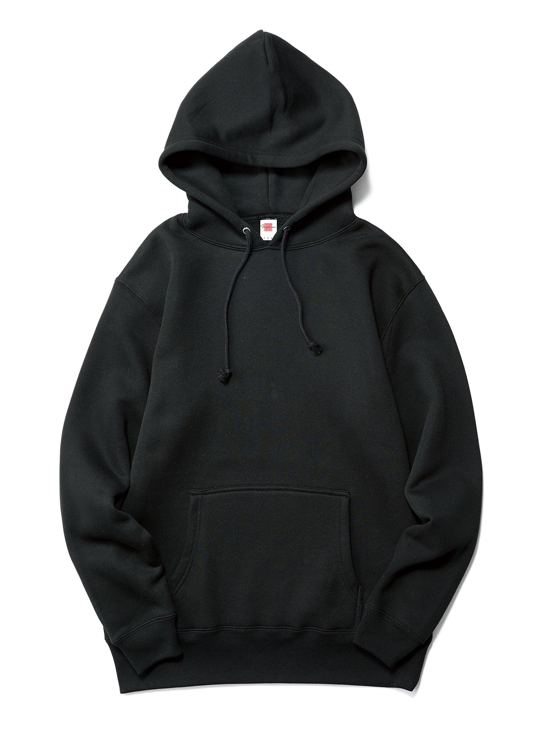 [Bonmax] Hooded Sweatshirt 10oz Pullover Hoodie Men's V Black Japan XS-(Equivalent to Japanese size XS)