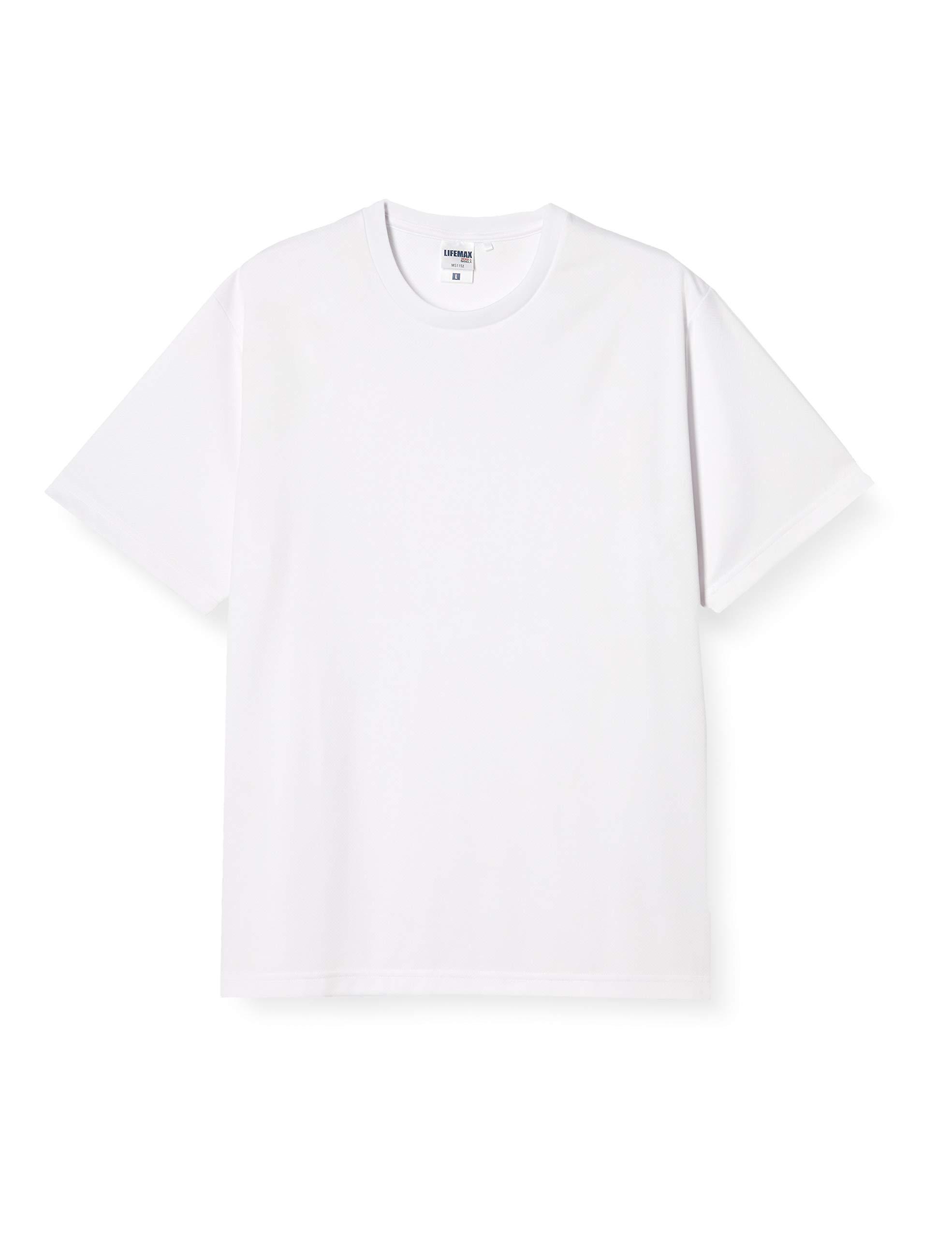 [LifeMax] T-Shirt 4.6 oz T-Shirt (POWERED BY COOLCORE) Men's White Japan L (Equivalent to Japanese size L)