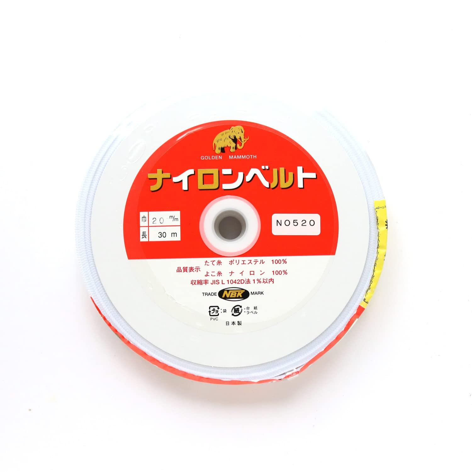 Nippon Chuko Inside Belt 20mm wide × 30m roll White F520-30W Craft Supplies Core Material Inbel