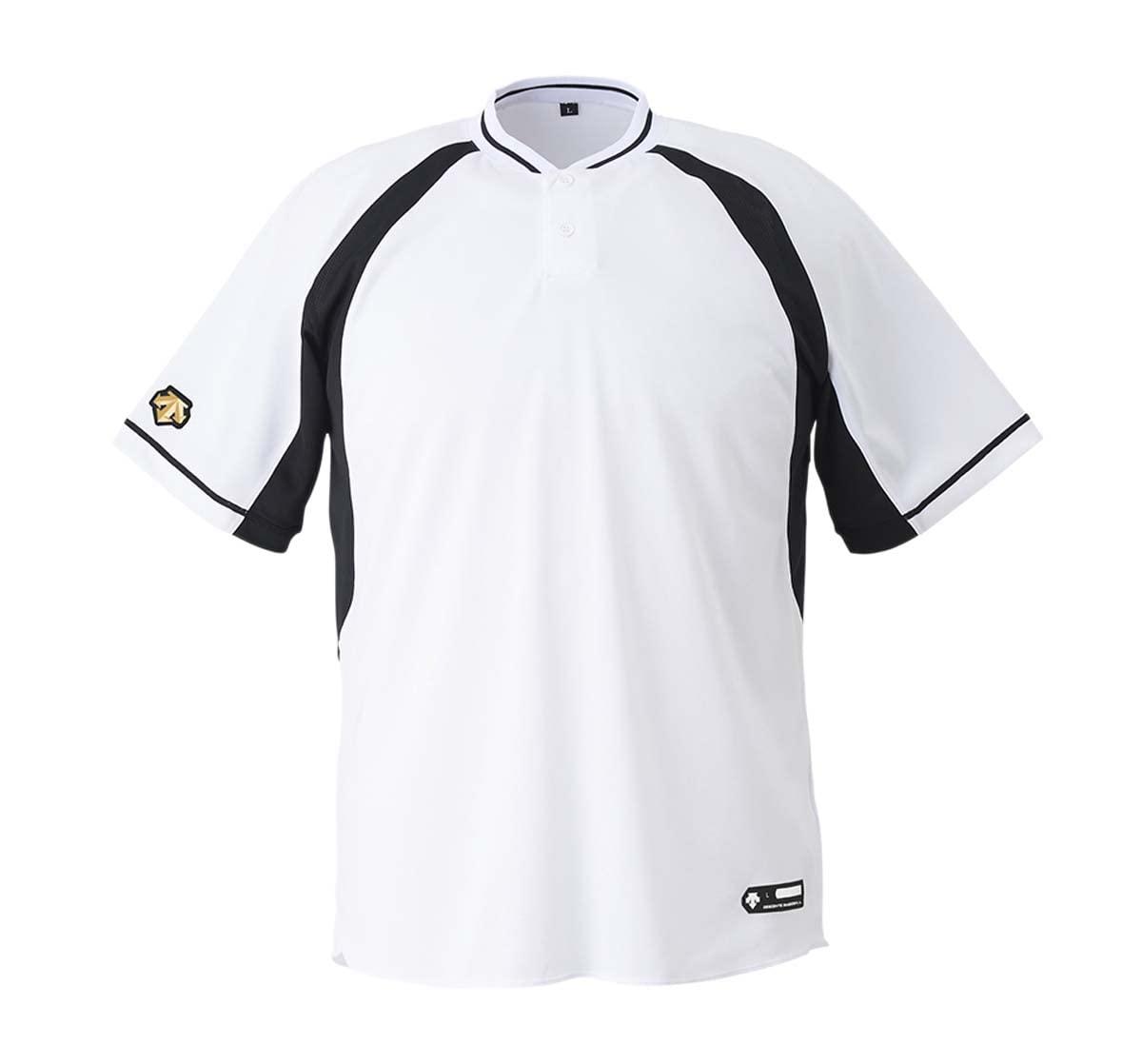 [Descente] Baseball T-Shirt (2-Button Shirt) DB-103B SWBK XA