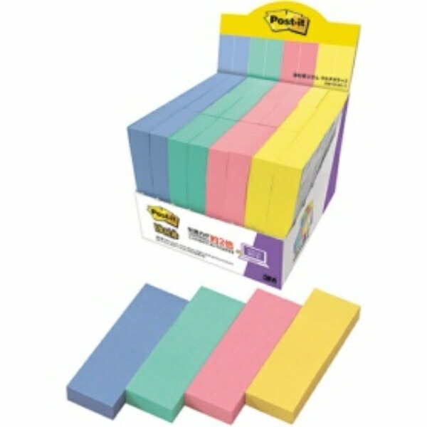Post-it Notes Strong Adhesive Multi-Color 3 75×25mm 90 sheets × 24 pads 5001SS-MC-3