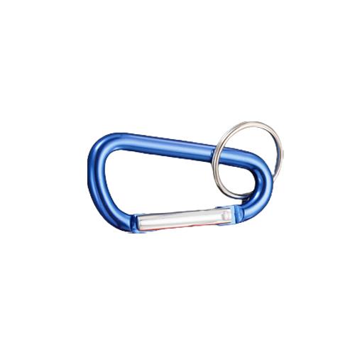 8x80mm Carabiner Hook (Aluminum/Blue - 10 pieces)