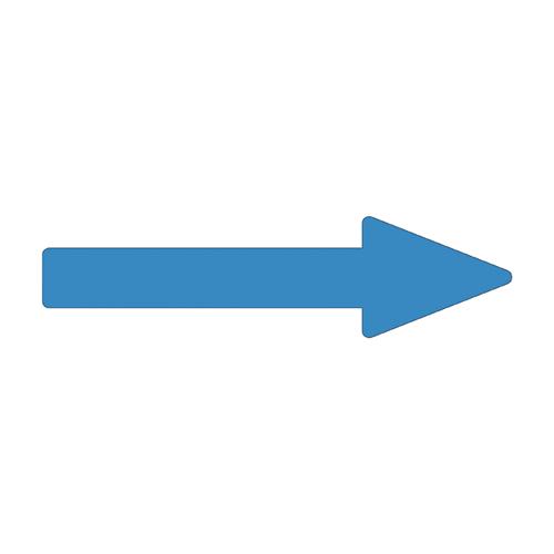 55x200mm Pipe Direction Indicator Sticker (Blue / 10 sheets)