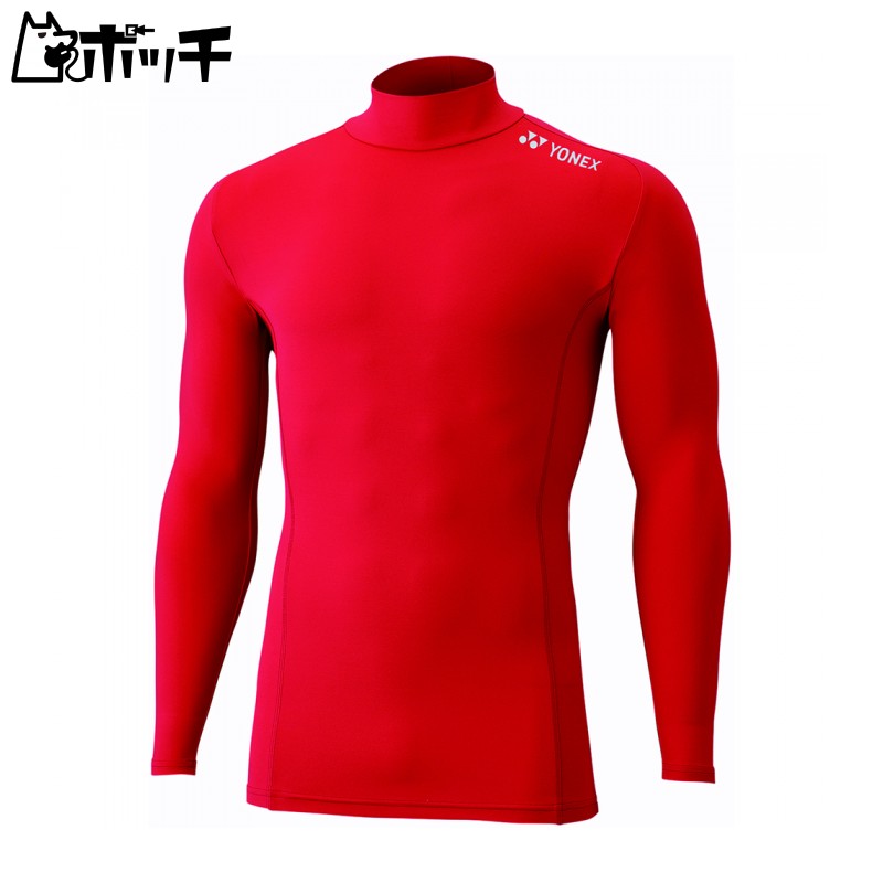[Yonex] T-Shirt High-Neck Long-Sleeve Shirt Red (001) S