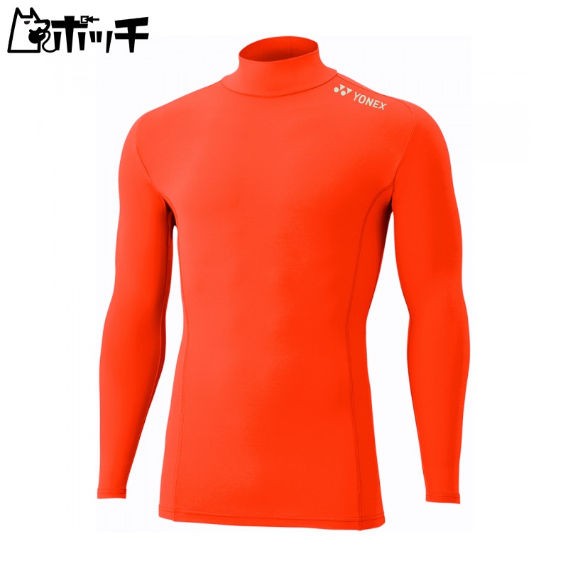 [Yonex] T-Shirt High-Neck Long-Sleeve Shirt Orange (005) 3L