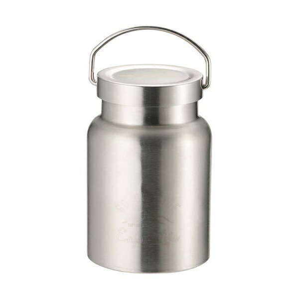 CAPTAIN STAG Food Pot Food Container Water Bottle Double Stainless Steel Bottle Vacuum Insulated Heat Retention/Cold Retention HD Food Pot 400ml Silver Monte UE-3440