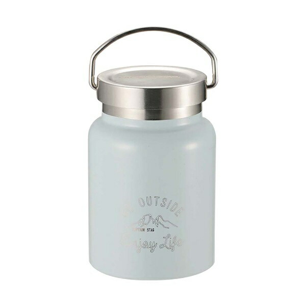 CAPTAIN STAG Food Pot Food Container Water Bottle Double Stainless Steel Bottle Vacuum Insulated Heat Retention/Cold Retention HD Food Pot 400ml Sax Monte UE-3443