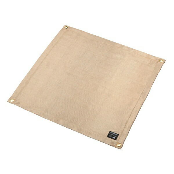 Captain Stag Fire Pit Mat Fire Mat 80×80cm Heat Resistant to 700°C Fiberglass Construction UG-3300 Beige