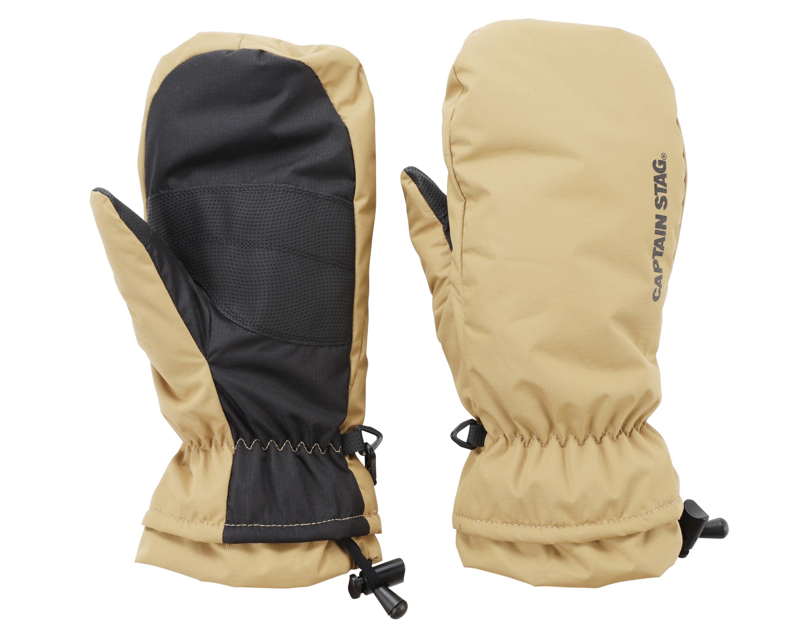 [Captain Stag] Gloves Windproof Cold-Resistant 3D Waterproof Insulated Gloves with Heat-Retaining Inner Gloves and Cord Lock Mittens UX-1278