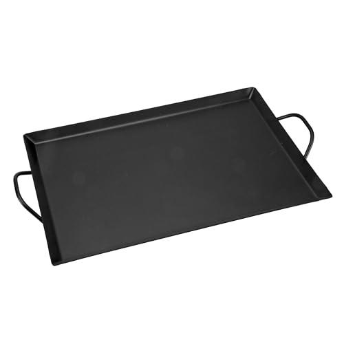 CAPTAIN STAG Outdoor Cast Iron BBQ Griddle 450×315mm M Size Black UG-1595