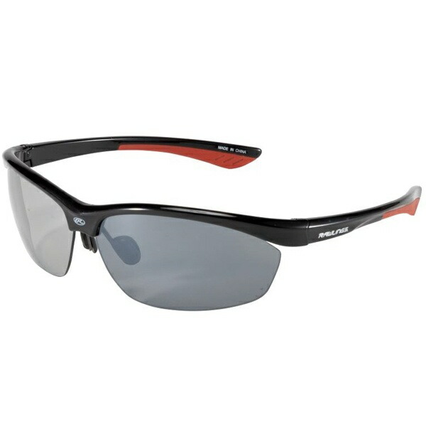 [Rawlings] Sunglasses REW21-007PM-BSR Lens/Smoke with Silver Flash Mirror Frame/Black Rubber/Red