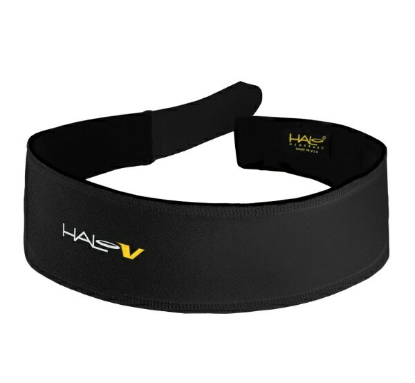 HALO Headband (Ultimate Sweat-Stop Band to Keep Sweat Out of Your Eyes) Halo V (Velcro Type) [Band Width Approx. 5cm] [One Size Fits All] Black H0026BL Free