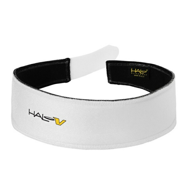 HALO Headband (The Ultimate Sweat-Stop Band That Keeps Sweat Out of Your Eyes) Halo V (Velcro Type) [Band Width Approx. 5cm] [One Size Fits All] White H0026WH