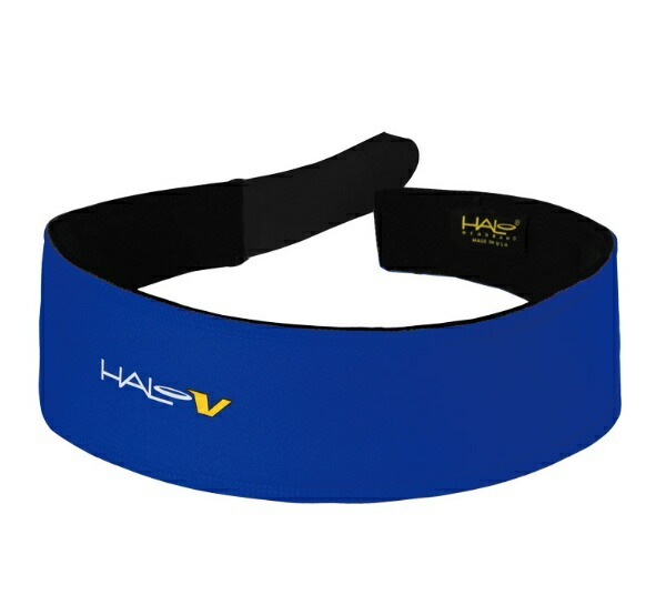 HALO Headband (The Ultimate Sweat-Stopper Band That Keeps Sweat Out of Your Eyes) Halo V (Velcro Type) [Band Width Approx. 5cm] [One Size Fits All] Royal Blue H0026RB