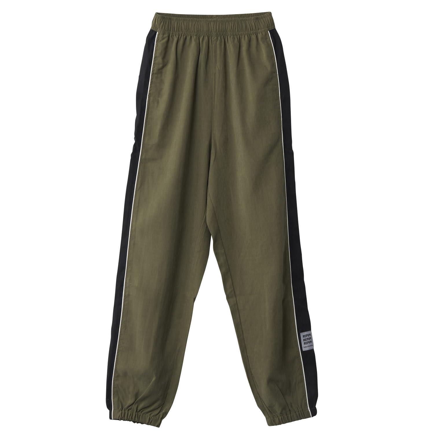 [Repipi Armario] Long Pants Wide Leg Pants Side Stripe Dance Practice 144963 Girls Khaki