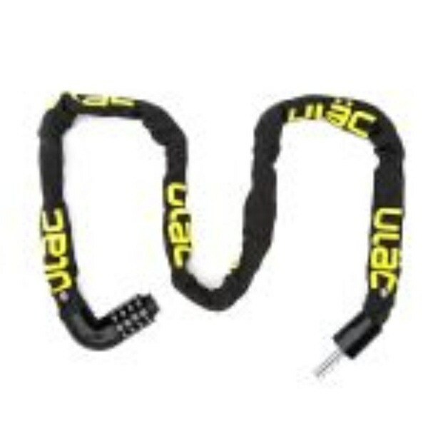 Ulac Bicycle Lock 7mm Combination Chain Lock A900C STEEL KOMBAT Black/Yellow