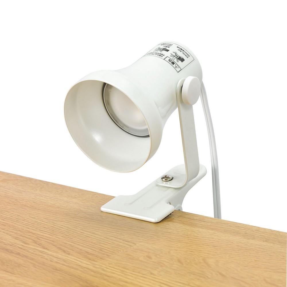 ELPA LED Clip Light LED Light for Study Desk Indirect Lighting 380lm Warm White Equivalent Pearl White SPOT-L101L(PW)