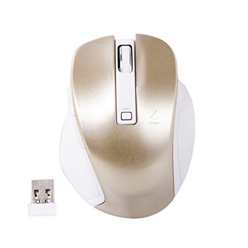 Digio2 Z Ultimate Design 2.4GHz Wireless Mouse 5-Button Blue LED Small Size Gold 47500