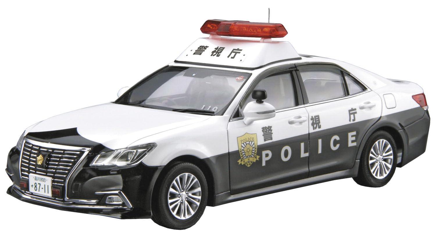 Aoshima Cultural Textbook Co., Ltd. 1/24 The Model Car Series No.129 Toyota GRS210 Crown Patrol Car Patrol Use '16 Plastic Model Kit