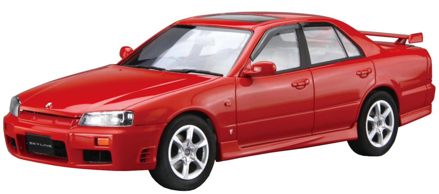 Aoshima Cultural Textbook Co., Ltd. 1/24 The Model Car Series No.98 Nissan ER34 Skyline 25GT-X Turbo '98 / 25GT Turbo '01 Plastic Model Kit (Automobile)