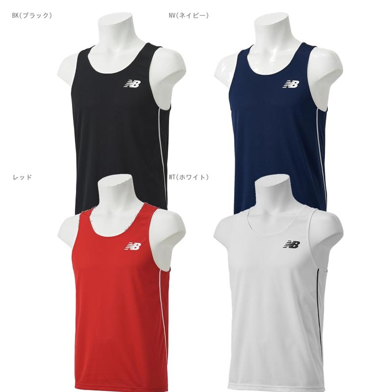 [New Balance] Racing Shirt (JMTR9052) Sleeveless Dry Quick-Dry Breathable Tank Top Men's NV (Navy) XL