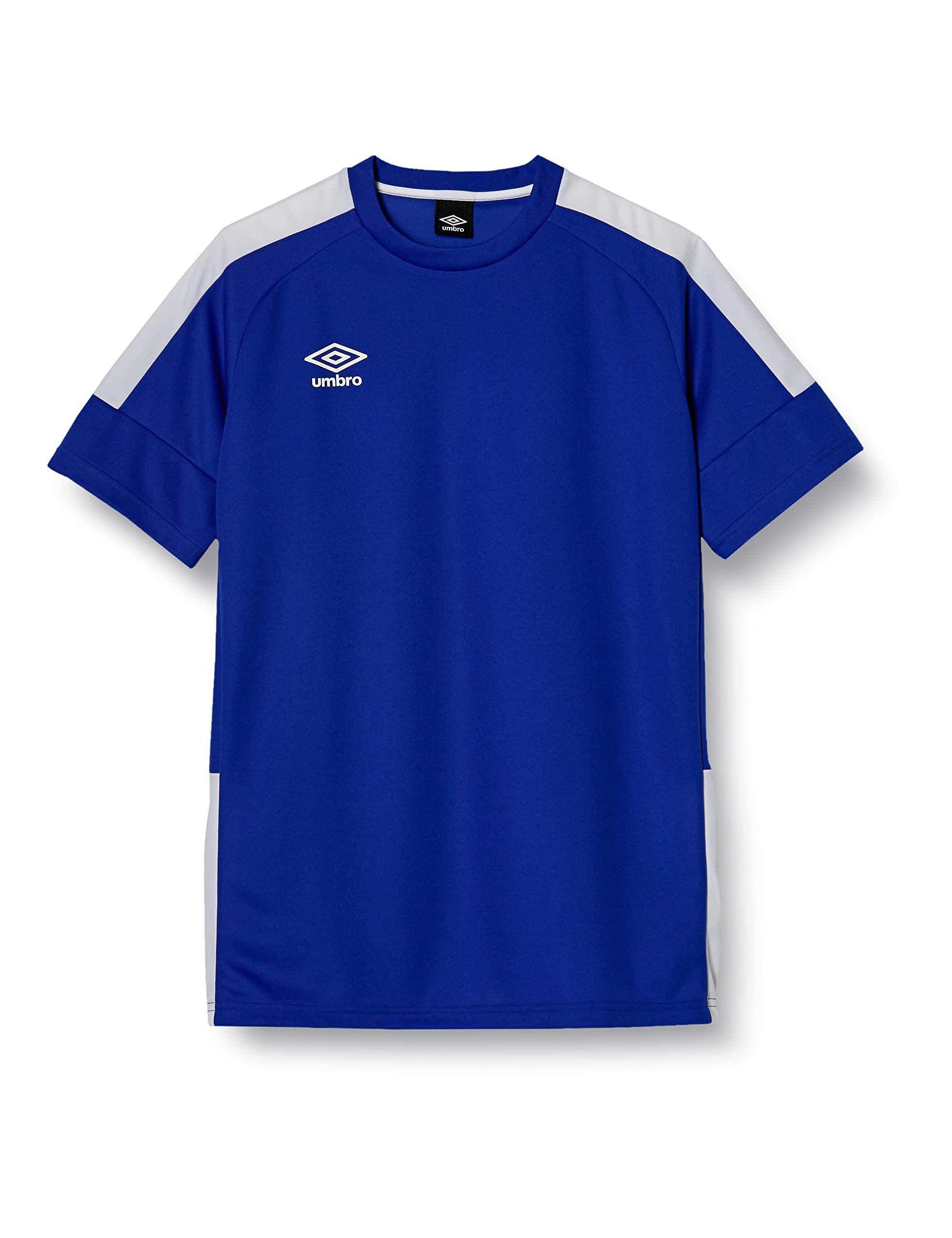[Umbro] T-Shirt Soccer Futsal Short Sleeve Game Shirt Moisture-Wicking Quick-Dry Dry UV Protection Club Activity Practice Training Classic Men's Unisex BLU (UAS6302) M