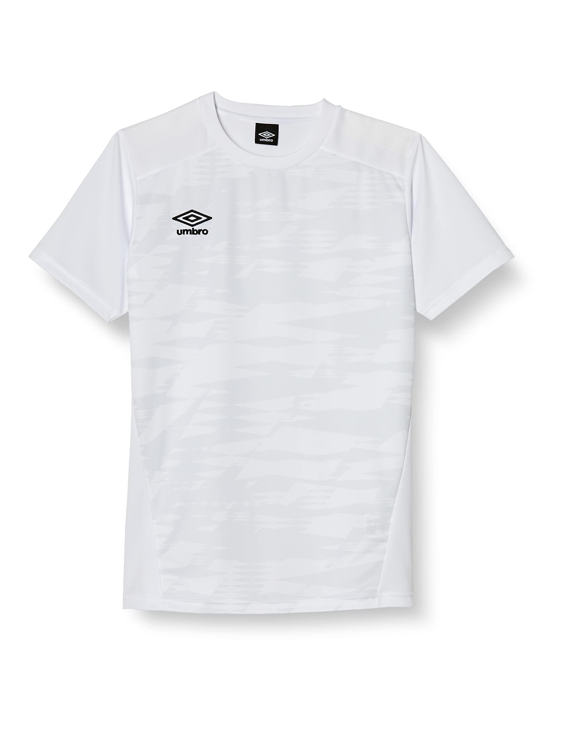 [Ambro] T-Shirt Soccer Futsal Short Sleeve Game Shirt Moisture-Wicking Quick-Dry Stretch Dry Club Activity Practice Training Classic Men's Unisex WHT(UAS6310) XA