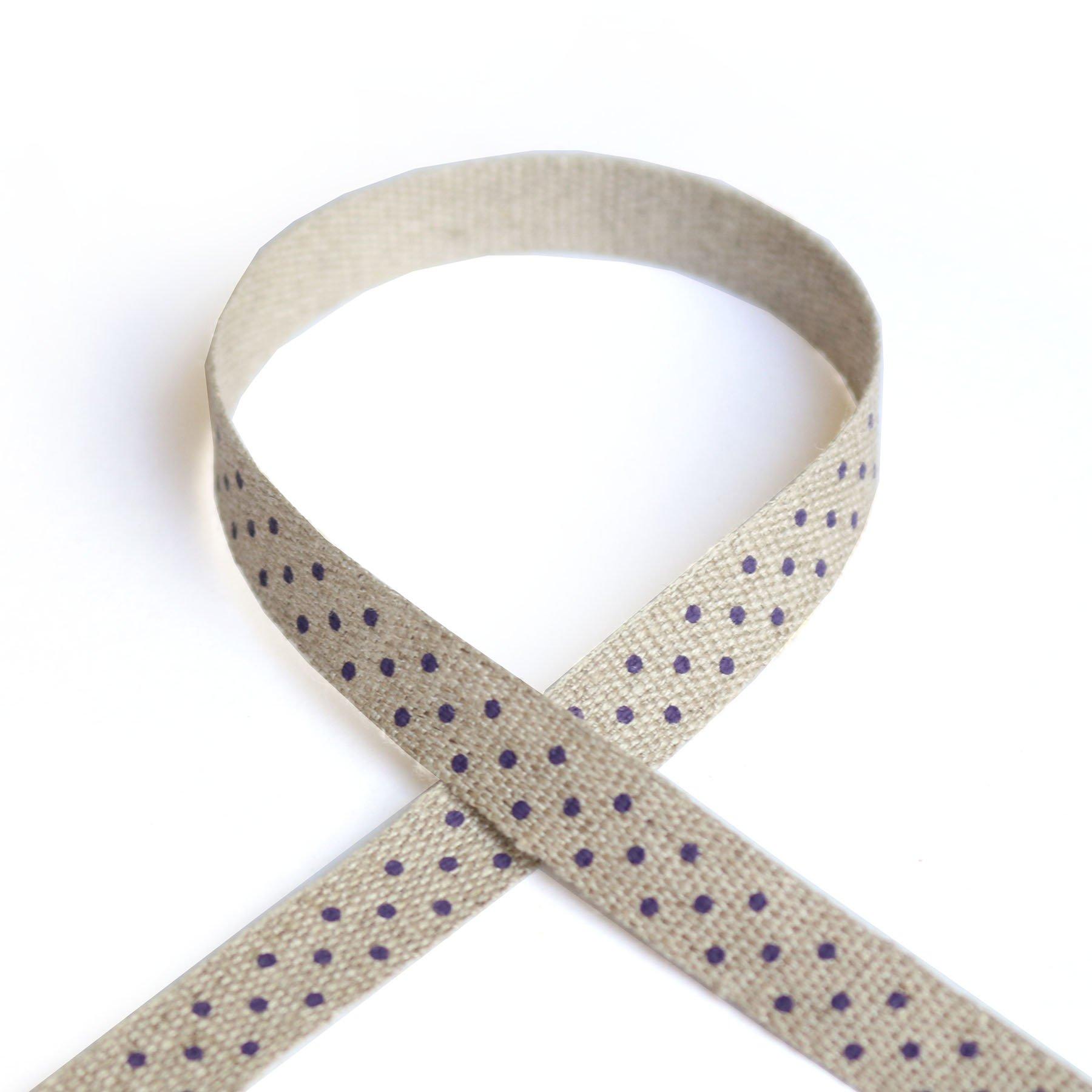 Linen Tape Dot Pattern Print