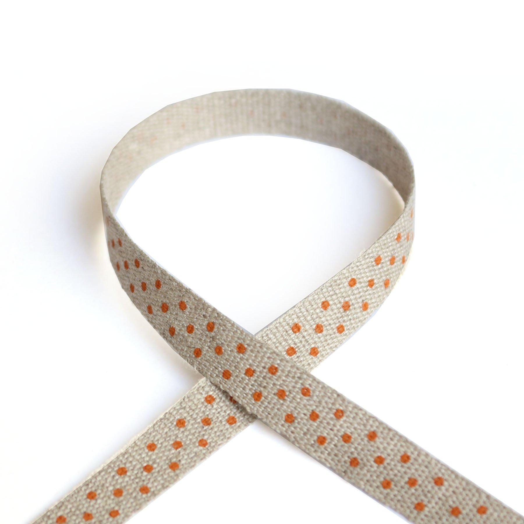 Linen Tape Dot Pattern Print