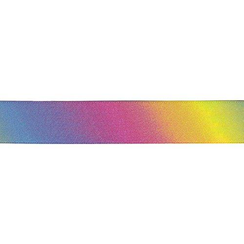 Konishi Ribbon Rainbow Pattern Double Satin Ribbon 24mm Width × 30m Roll KR3571-24MM-0