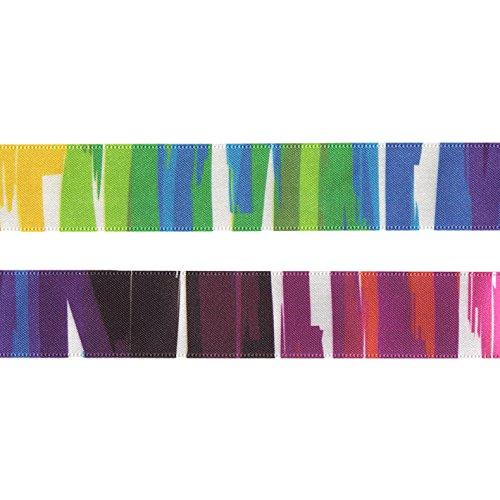Konishi Ribbon Splash Pattern Single Satin Ribbon 24mm Width × 30m Roll KR3572-24MM