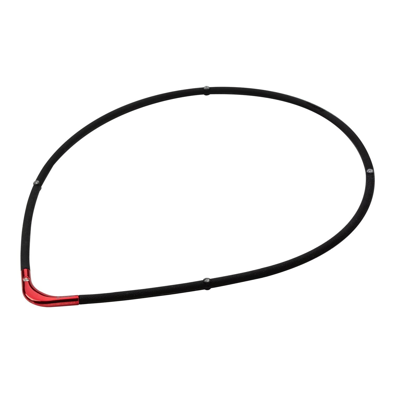 Phiten RAKUWA Magnetic Titanium Necklace S-|| Black/Red 45cm Men's Women's