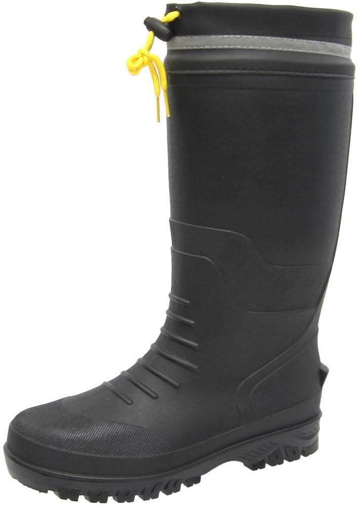 [Koushin Gomu] Safety Shoes Work Boots Safety Boots Rain Boots Reflective Tape Cover Included Jikky Safety GSS-0401 Black LL