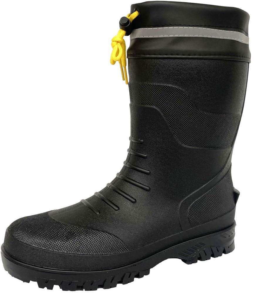 [Koushin Gum] Safety Shoes Work Boots Safety Boots Steel Toe Cap Reflective Tape Jixy Safety GSS-0402 Black Medium