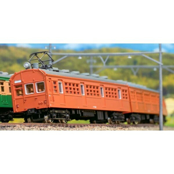 Green Max N Gauge Pre-painted Moha 72 + Saha 78 2-Car Set (Orange) 13017 Model Train