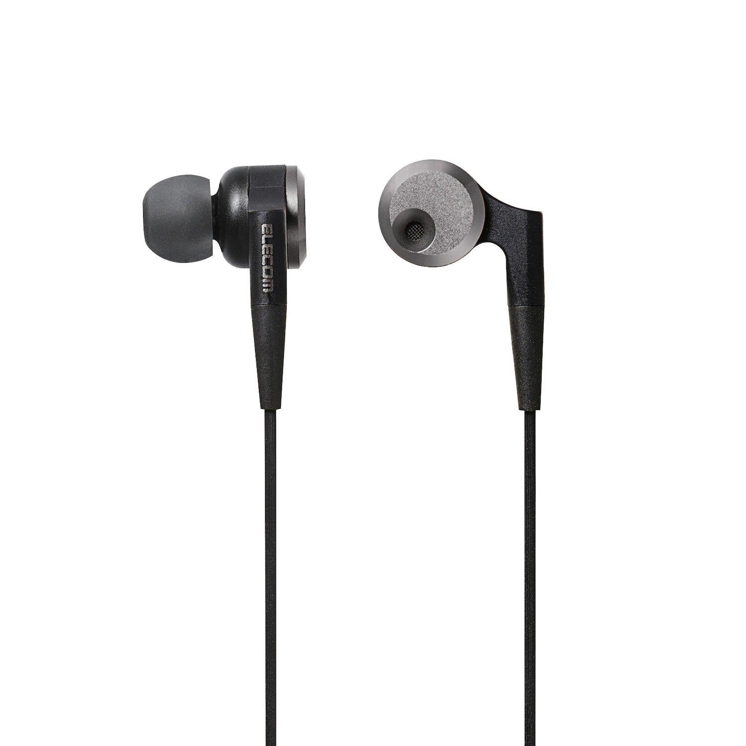 ELECOM Stereo Earphones Canal φ10mm Driver Heavy Bass GrandBass Black EHP-GB100ABK