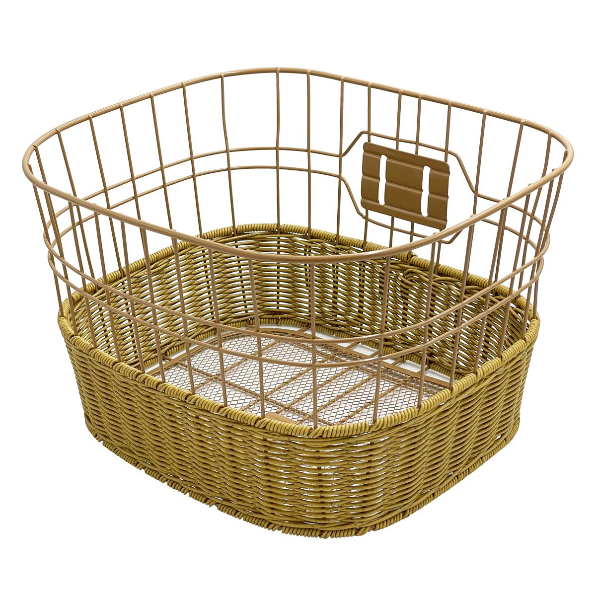 TB-23B Half-Woven Wire Basket Beige Beige