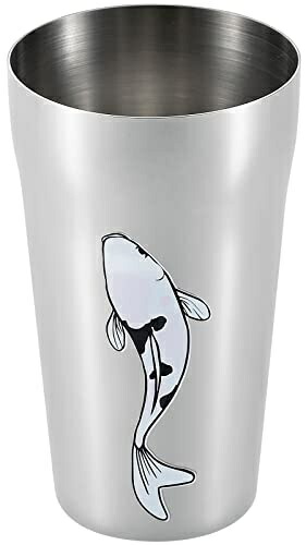 Yokoyama Made in Japan Temperature-Sensitive Stainless Steel Tumbler 420ml Nishikigoi Kame no Waza EJK-401