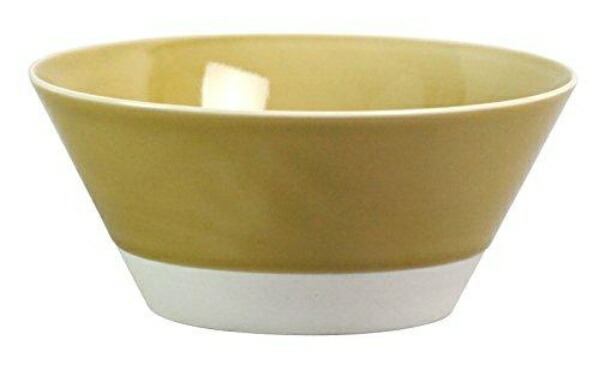 Saikai Pottery Hasami Ware “essence” es Bowl (L) Diameter 17.5cm Yellow Glaze 13681
