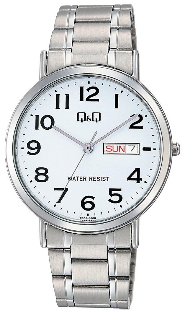 [Citizen Q&Q] Analog Watch, Waterproof, Date & Day, Metal Band, A202-204, Men's, White